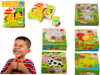 Drewniane Puzzle Klocki Edukacyjne 6w1 Układanka Farma Zabawa Dla Dzieci