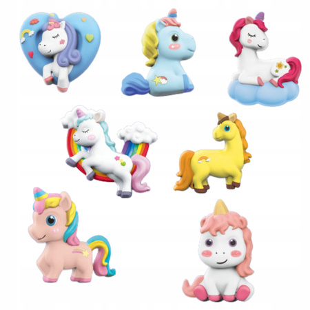 ZESTAW KREATYWNY ARTYSTYCZNY FIGURKI JEDNOROŻCE KONIE GIPSOWE DO MALOWANIA