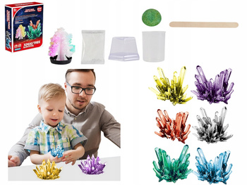 Zestaw Edukacyjny Naukowy Hodowla Kryształów Choinka Eksperyment Nauka