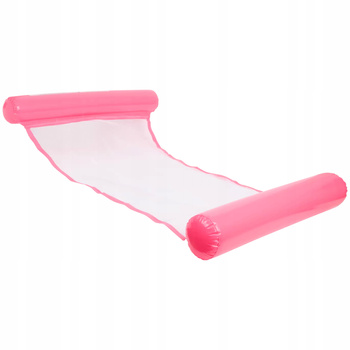 DMUCHANY HAMAK WODNY MATERAC LEŻAK DO BASENU PŁYWAJĄCY POMPOWANY RÓŻOWY RÓŻ