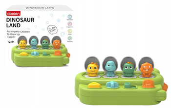 ZABAWKA EDUKACYJNA MOTORYCZNA DLA DZIECI WYSKAUJĄCE KOLOROWE DINOZAURY POP
