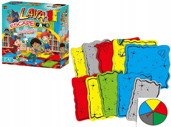 Zręcznościowa Gra Planszowa Podłoga To Lawa Kolorowe Pola Koło Losujące