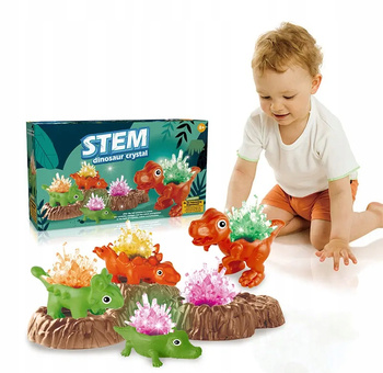 Hodowla Kryształów Dinozaury Zestaw Edukacyjny Naukowy Eksperyment Nauka