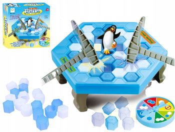 Gra Zręcznościowa Zbij Pingwina Na Lodowisku Planszowa Rodzinna Lód Pułapka