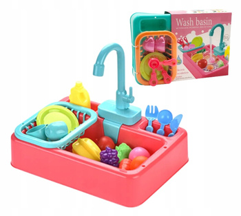 Zlew Zabawka z Akcesoriami Interaktywna Kuchnia dla Małych Kucharzy Dzieci