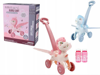 Kucyk Maszyna do Robienia Pchacz Ruchome Skrzydła Baniek Mydlanych Dźwięk