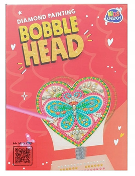 Malowanie farbami diamentowymi SERCE MOTYL DIY