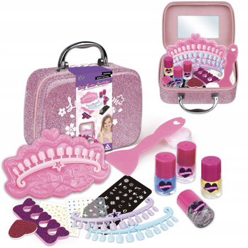 KUFEREK KOSMETYKÓW ZESTAW DO MANICURE PAZNOKCI XXL