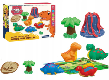 Masa Plastyczna Magiczna Ciastolina Dinozaury z Akcesoriami do Modelowania
