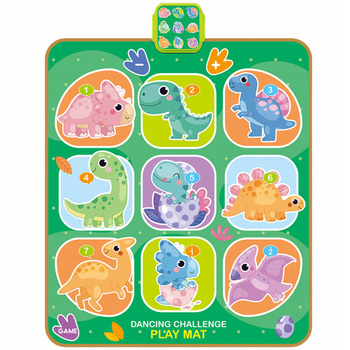 MATA MUZYCZNA DO TAŃCZENIA INTERAKTYWNA EDUKACYJNA ZWIERZĄTKA DŹWIĘK LED