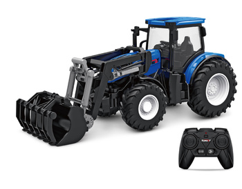 Duży Zdalnie Sterowany Niebieski Traktor Zabawka dla Małych Rolników