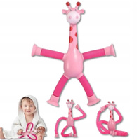 ROZCIĄGAJĄCE SENSORYCZNA ŻYRAFA ANTYSTRESOWA PRZYSSAWKA FIDGET POP LED