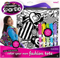 ZESTAW KREATYWNY POKOLORUJ SWOJĄ TOREBKE PROJEKTUJ TREND FASHION MARKERY