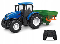 Zdalnie Sterowany Niebieski Traktor z Siewnikiem Zabawa dla Małych Rolników