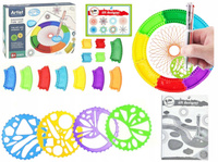 ZESTAW DO RYSOWANIA SPIROGRAF KÓŁKA WZORY ZABAWA SZLACZKI PISAKI FLAMASTER