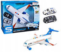 Interaktywny Biały Samolot z Efektami Świetlnymi Dźwiękowymi Dwa Samochody