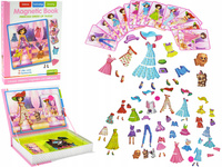 Magnetyczna Układanka Książka Puzzle Pokaz Mody Ubieranie Modelki Magnesy