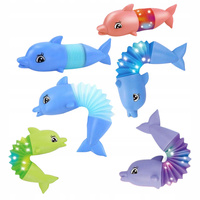 Gąsienica Sensoryczna Delfin Antystresowa Pop Tube LED Zabawka Świecąca