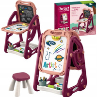 Dwustronna Tablica Magnetyczna z Krzesłem Kreatywna Mały Artysta Akcesoria