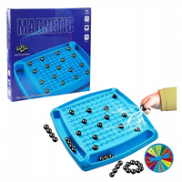 Gra Magnetyczna Szachy Strategiczna Rodzinna Rozgrywka 32 Kulki Plansza