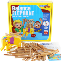 GRA ZRĘCZNOŚCIOWA RODZINNA SŁONIK PATYCZKI EDUKACYJNA KREATYWNA ELEPHANT